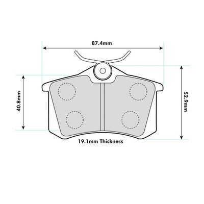 PBS ProTrack Rear Brake Pads for Renault Megane RS Mk2 225 R26, Mk3 250 265 275 1192PT