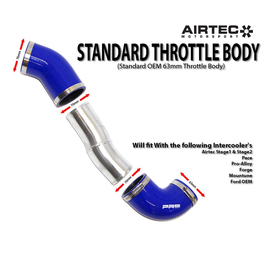 Airtec Motorsport 2.5-Inch Big Boost Pipes With 70Mm Cold Side for Mk2 Focus RS And ST