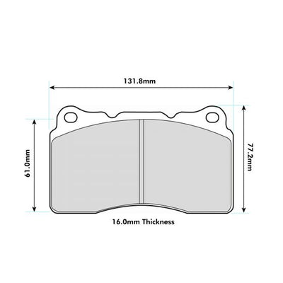 PBS ProTrack Front Brake Pads for Mitsubishi Evo 5, 6, 7, 8, 9 8017PT